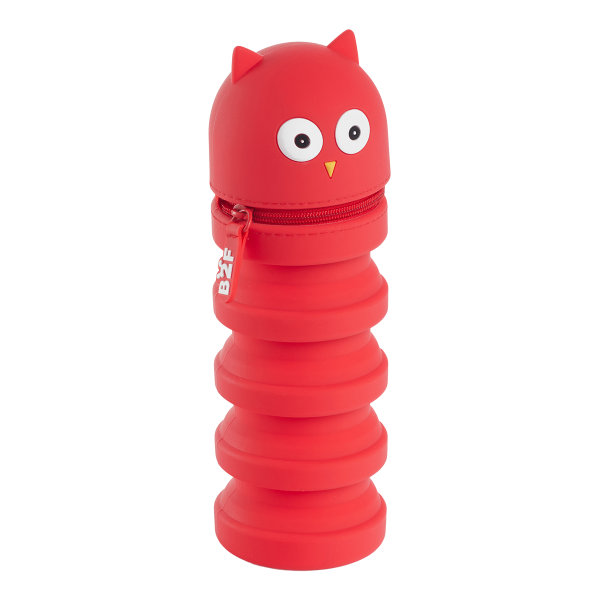 Miquelrius B2F - roztahovací penál Growing Pets, sova, červený