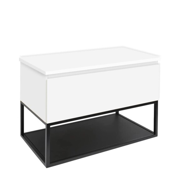 Koupelnová skříňka s krycí deskou SAT B-Way 79x57x45 cm bílá lesk BWAY80WDESK BWAY80WDESK