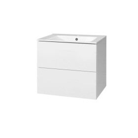 MEREO - Aira, koupelnová skříňka s keramickým umyvadlem 61 cm, bílá CN710
