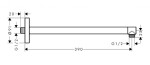 AXOR - Sprchový program Sprchové rameno, 39 cm, matná černá 26431670