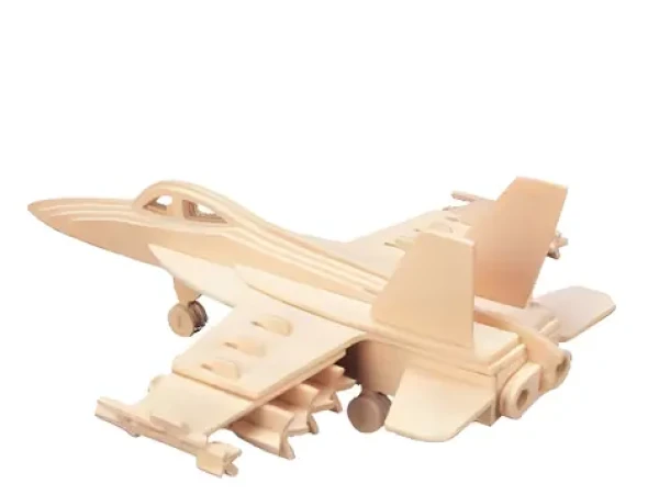 WOODCRAFT Dřevěné 3D puzzle Stíhačka přírodní