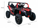 Mamido Dětské elektrické autíčko Buggy UTV Strong 24V nafukovací kola červené