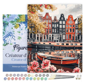 Malování podle čísel - Průplav V Amsterodamu na rámu 40x50cm