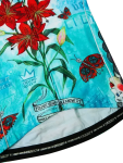 Cyklodres CYCOLOGY Winter Tiger Lily, aqua, dámský, dlouhý rukáv (Motiv Tiger Lily, velikost XXL)