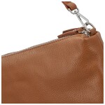 Trendy dámská kožená kabelka na rameno Annisa, koňaková