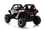 Mamido Elektrické autíčko Buggy UTV KCK 4x4 bílé 24V | 800W | 50 kg | EVA | LED | 2,4Ghz | ECO kůže
