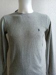 Pánské tričko dlouhým rukávem 714687799003 šedé - Ralph Lauren M