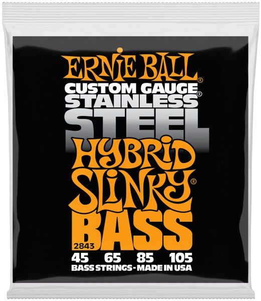 Ernie Ball 2843 Hybrid Slinky Stainless Steel Electric Bass 45-105