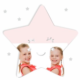 DumDekorace Dětské dekorační zrcadlo na zeď s motivem veselé hvězdy