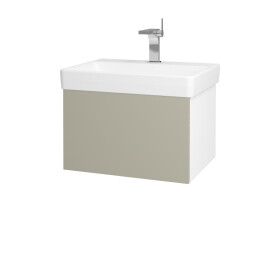Dřevojas - Koupelnová skříňka VARIANTE SZZ 60 pro umyvadlo Laufen Pro S - N01 Bílá lesk / M05 Béžová mat 194451
