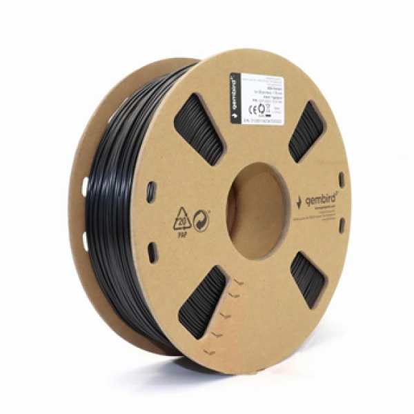 C-TECH GEMBIRD Filament GEMBIRD, ASA, 1,75mm, 1kg, černá