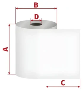 OEM Termocitlivý kotouček 80/150/25 mm / Kotouček / 58 g/m2 / 261 m (131080087)