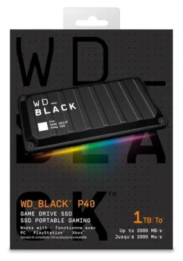 WD_BLACK P40 Game Drive 1 TB / Externí SSD / NVMe (WDBAWY0010BBK-WESN)
