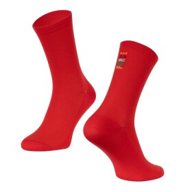 Ponožky FORCE COLOUR dlouhé, červené (Barva červená, velikost L/XL)