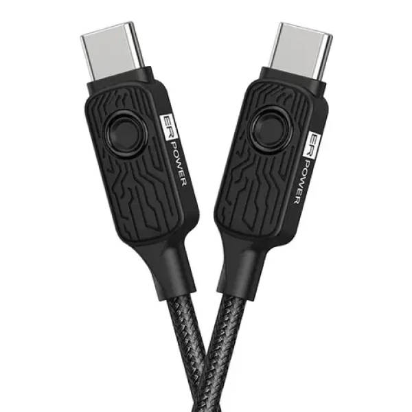 ER Datablocker kabel USB-C/USB-C / Kabel / PD 100W / Blokace přenosu dat / Černá (ERPW2CDB-BK)