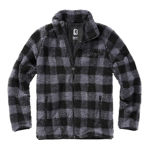 Brandit Bunda Teddyfleece Jacket černá | šedá L