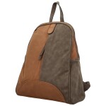 Trendy dámský koženkový kabelko-batoh Ticiana, hnědo-coffee