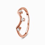 Royal Fashion prsten 14k zlato Vermeil GU-DR8849R-ROSEGOLD-TOPAZ Velikost: 6 (EU: 51-53)