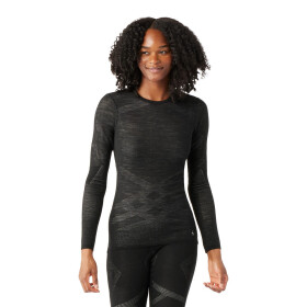 Dámské merino triko dlouhý rukáv SMARTWOOL Women's Intraknit Thermal Merino Base La, Black/White velikost: M