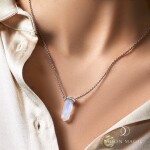 Emporial stříbrný náhrdelník DR10001N-SILVER-MOONSTONE-ZIRCON