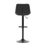Barová židle, černá, látka,AUB-V3066 BK3