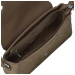 Módní dámská koženková kabelka na rameno Harper, taupe