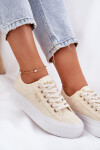 Dámské Tenisky S Krajkou Lee Cooper LCW-25-31-3440L Béžové 39