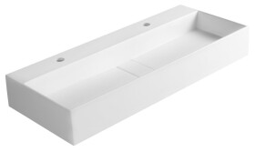 SAPHO - CUBIS dvojumyvadlo, litý mramor, 100x40cm, bílá CU100-2
