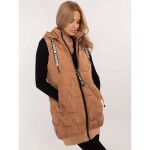 Vesta zateplená módní dámská s kapucí