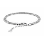Jemný ocelový náramek Gisele - chirurgická ocel, Stříbrná 18 cm + 3 cm (prodloužení)