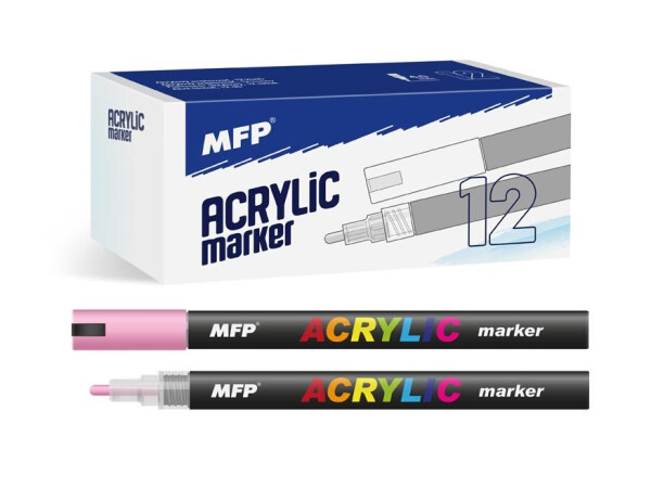 Akrylový popisovač 4 mm - růžový