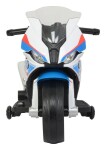 Mamido Dětská elektrická motorka BMW S1000RR bílo-modrá