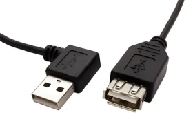 Goobay USB 2.0 A-A(M/F) 15 cm lomený vpravo černá / Prodlužovací kabel (11.92.8912)