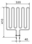 Topné těleso, spirála pro saunová kamna 3000W/230V CZSK-720L