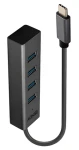 Lindy USB-C šedá / Rozbočovač / 4x USB-A / USB 3.2 Gen 1 / 5 Gbit/s (43325)