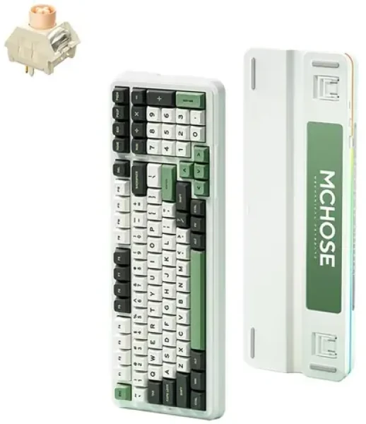 MCHOSE MC-K99 Icy Creamsicle zelená / herní bezdrátová klávesnice / mechanická / Icy Creamsicle / 2.4GHz / BT / US Layou (MC-K99-3)