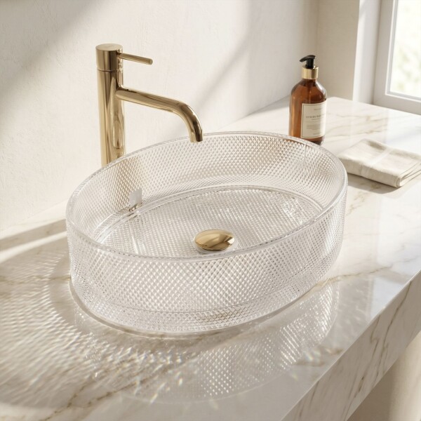 REA - Umyvadlo na desku Mirella Transparent REA-U3525