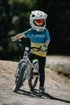 Dres FORCE KID MTB CHEERY, modro-limetkový (Barva modro-limetková, velikost 116-128)