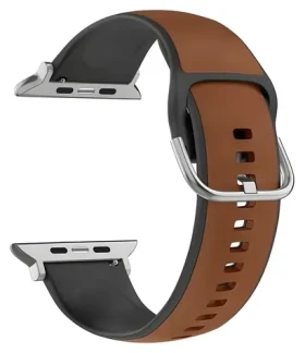 Beline Silico Leather hnědo-černý / Pásek pro Apple Watch / 38/40/41mm / silikon-koženka