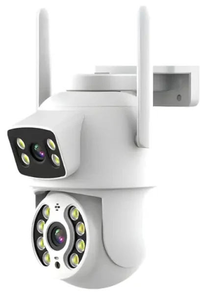 IMMAX NEO LITE SMART Security DOUBLE / Venkovní IP kamera / P/T 355°/90° / Wi-Fi / 2× 2MP / ONVIF / TUYA (07783L)