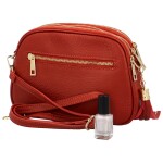 Módní dámská zlatá crossbody kabelka Anallisa, cihlově červená