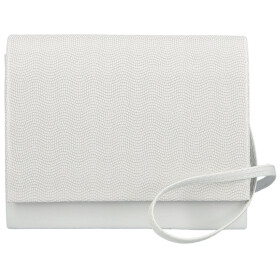 Módní dámská plesová kabelka Elvina, bílá croco