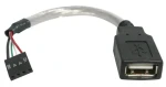 StarTech USB kabel k základní desce F/F šedá / Kabel / USB / 0,15 m (USBMBADAPT)