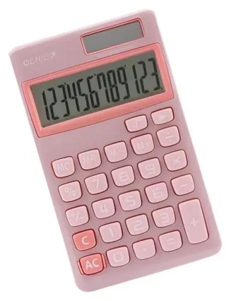 GENIE 212P růžová / Kalkulačka / Kapesní / 12místná / solární a bateriové napájení (12774)