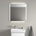 DURAVIT - XSquare Zrcadlo 80x80 cm, s LED osvětlením a vyhříváním XS7012000000000