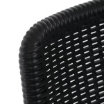 Zahradní židle, kov, plast, černá, AZC-H1021 BK