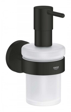GROHE - QuickFix Start Dávkovač mýdla s držákem, sklo/matná černá 411952430