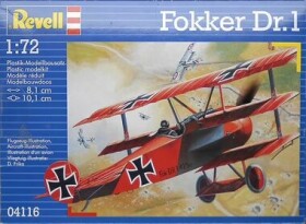 Revell ModelKit letadlo 04116 Fokker DR. 1 Triplane 1:72