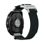 Aulumu C11 Mag-Buckle Slim Řemínek pro Garmin Watch (QuickFit 26mm), stříbrná přezka, černý řemínek (6975941661693)