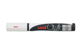 Křídový popisovač UNI Chalk Marker PWE-5M, 1,8-2,5 mm - bílý